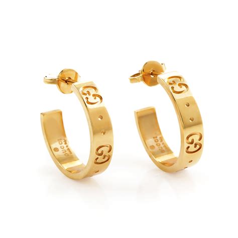 gucci icon hoop earrings|gucci orecchini earrings.